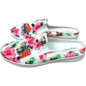 ComfortView Athletic Camellia Floral Slip On Sneakers 11W